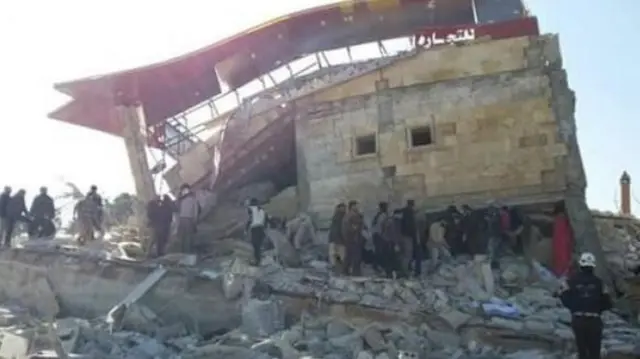 Hospital in Maarat al-Numan after reported air strike