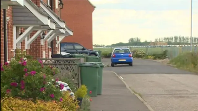 View of Adland Road, Watton and houses and street