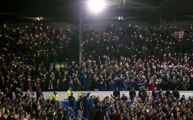 Middlesbrough fans pay tribute to Ali Brownlee at match