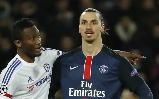 John Obi Mikel and Zlatan Ibrahimovic