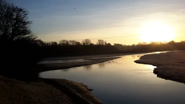 Wolvercote Common at sunrise this morning