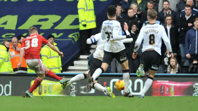 Ben Osborn scores at Derby