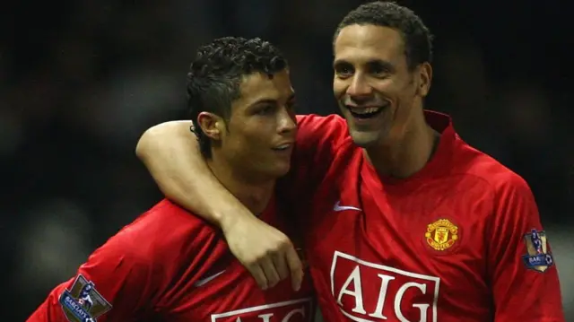 Cristiano Ronaldo and Rio Ferdinand