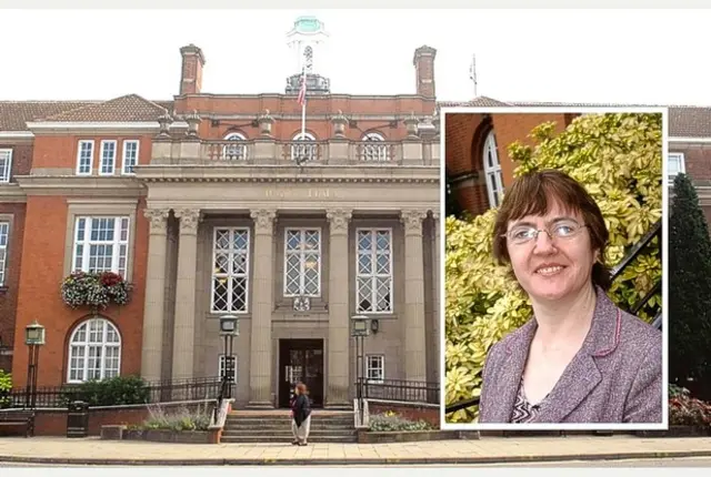 Julie Jackson and the council offices