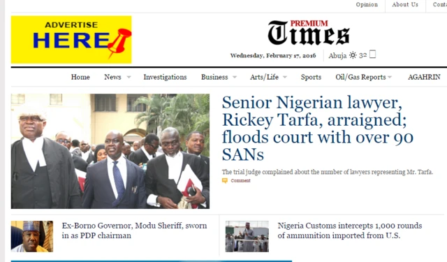 Premium Times screen grab