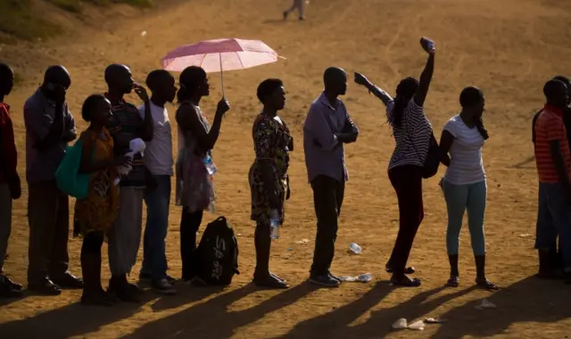 voters in Kampala vote late in the day