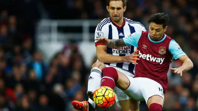 Craig Dawson and Mauro Zarate