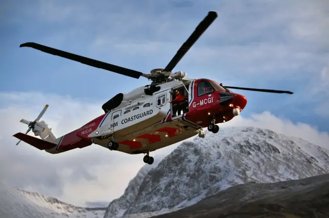 Search helicopter on Ben Nevis