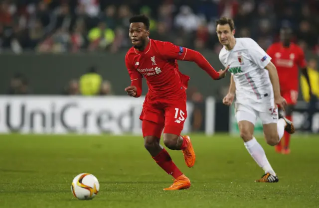 Daniel Sturridge runs with the ball