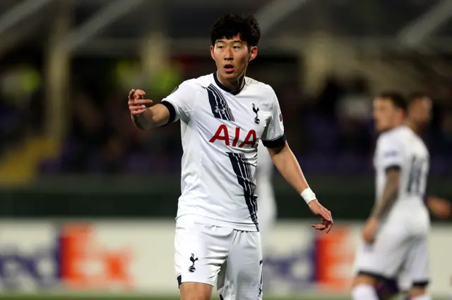 Son Heung-Min of Tottenham Hotspur in action