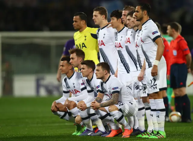 Spurs team line up