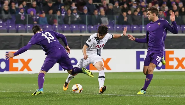 Son Heung Min in action for Tottenham