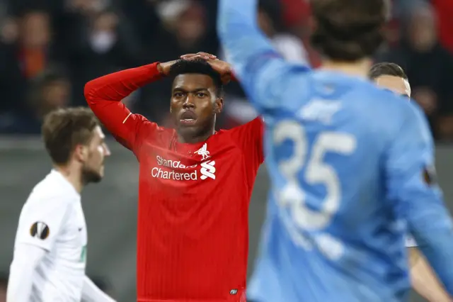 Daniel Sturridge looks dejected