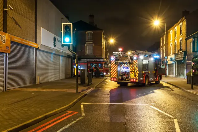 The scene of the fire in Bloxwich