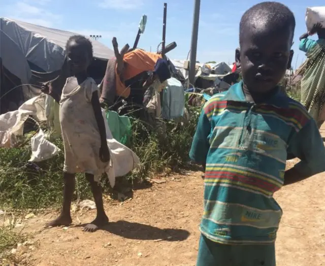 Many children who fled Malakal are now living in a nearby camp