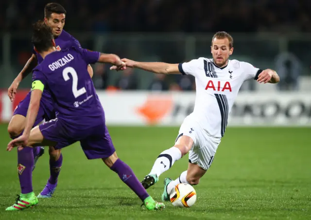 Harry Kane in action for Tottenham