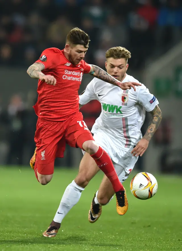 Alberto Moreno in action for Liverpool