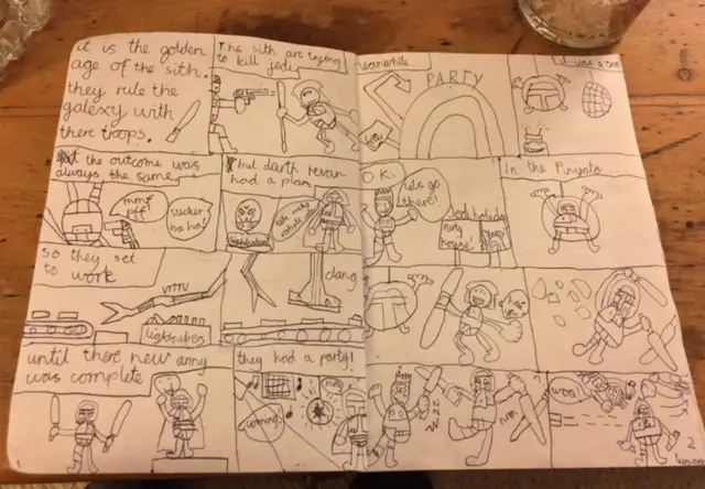 Hand-drawn comic