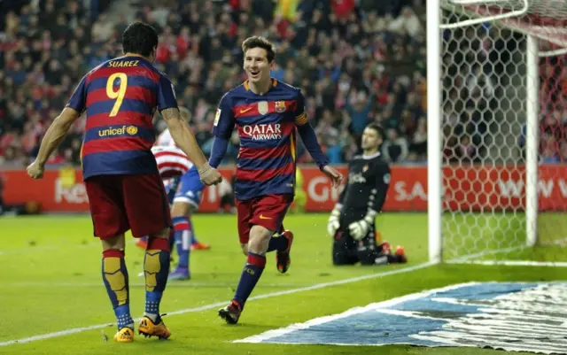 Luios Suarez and Lionel Messi