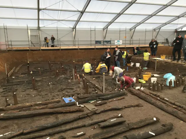 Timbers at Must Farm excavation