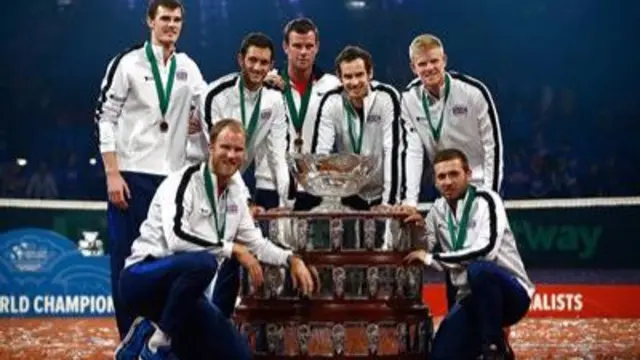 Team GB with the Davis Cup