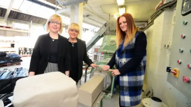 Directors, from left, Joanne Mellor, Linda Ault and Hannah Ault at Valentine Clays