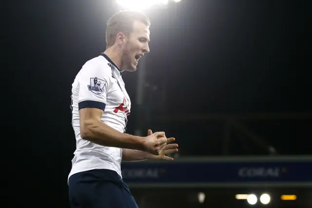 Harry Kane of Tottenham celebrates