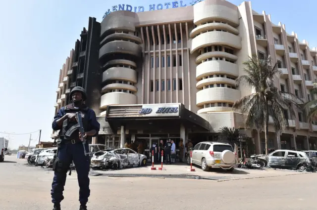 Exterior of Splendid hotel in OUagadougou