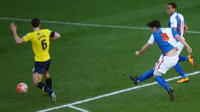 Tony Watt scores against Oxford in the FA Cup