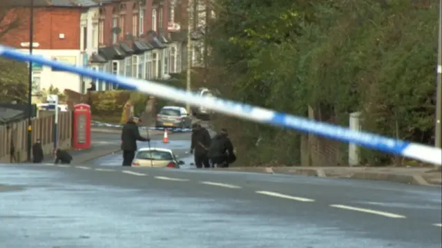 The crime scene in Portland Road