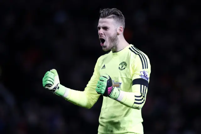 David De Gea celebrates