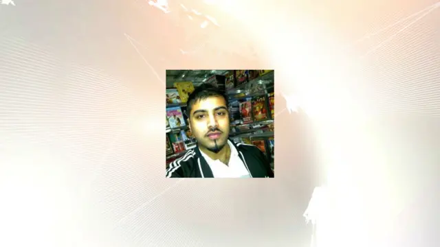Tanveer Iqbal pictured on a BBC News backing