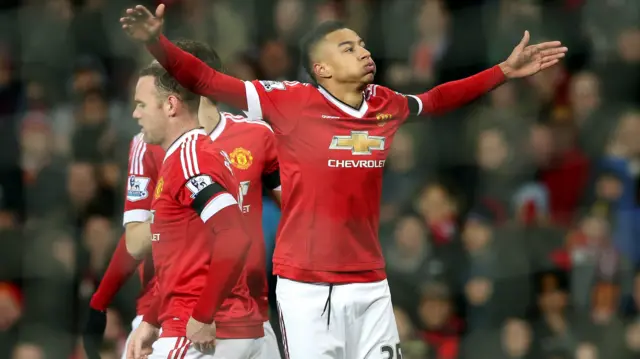 Jesse Lingard celebrates