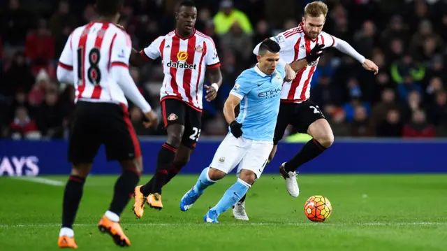 Sergio Aguero in action