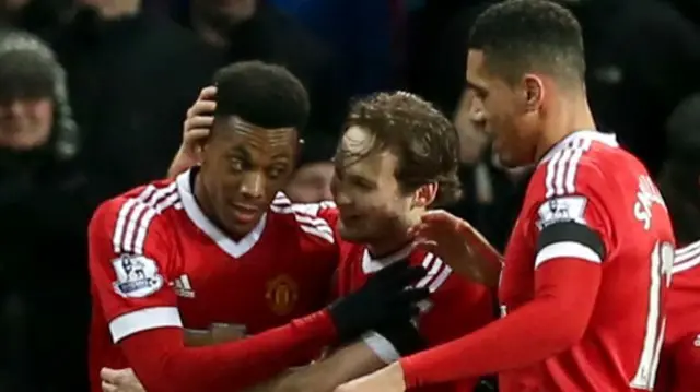 Anthony Martial celebrates