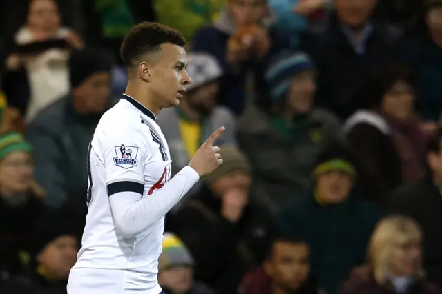 Dele Alli of Tottenham celebrates