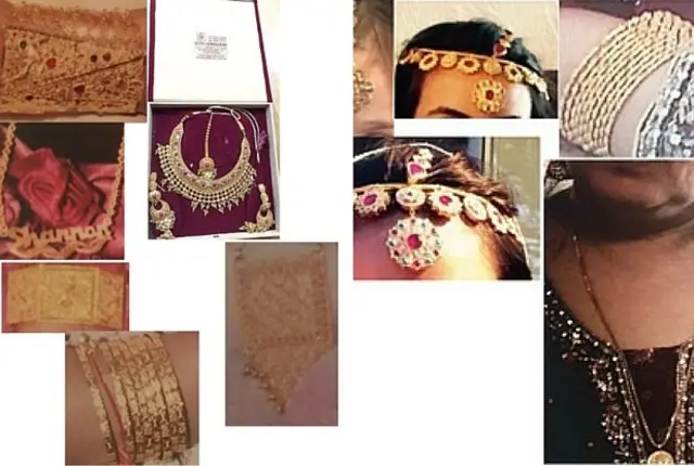 A composite picture showing different images of some of the gold which was stolen