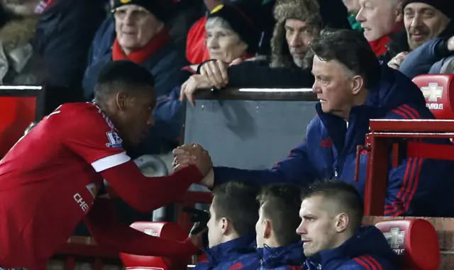 Anthony Martial and Louis van Gaal