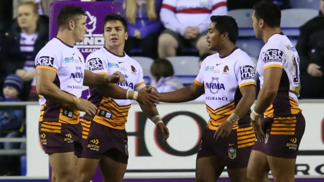 Brisbane Broncos Kodi Nikorima celebrates