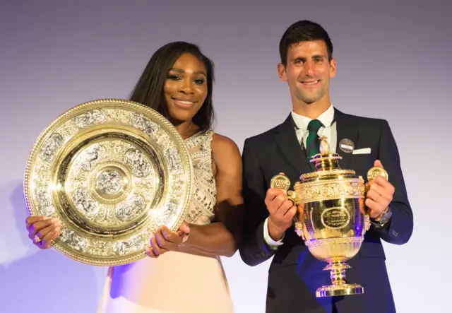 Novak Djokovic and Serena Williams