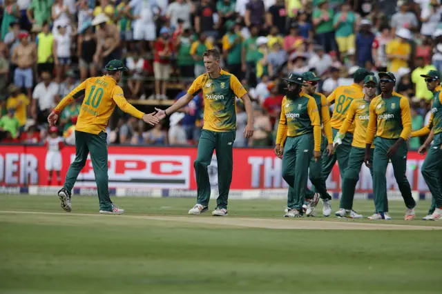 South Africa celebrate