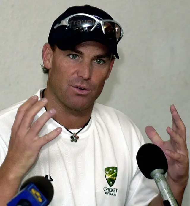 Shane Warne pictured in 2003