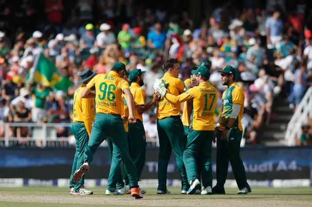 South Africa celebrate