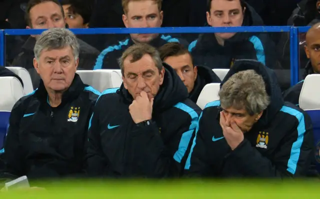 Man City bench