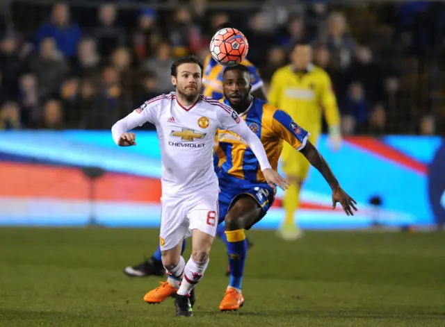 Juan Mata in action for Manchester United