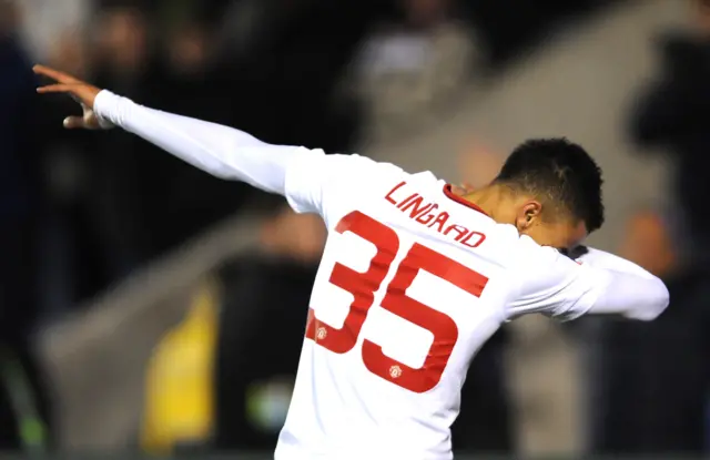 Jesse Lingard of Manchester United celebrates