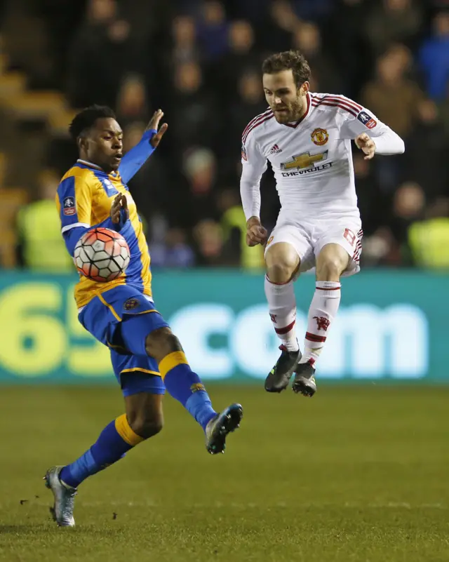 Jean-Daniel Akpa Akpro in action with Juan Mata