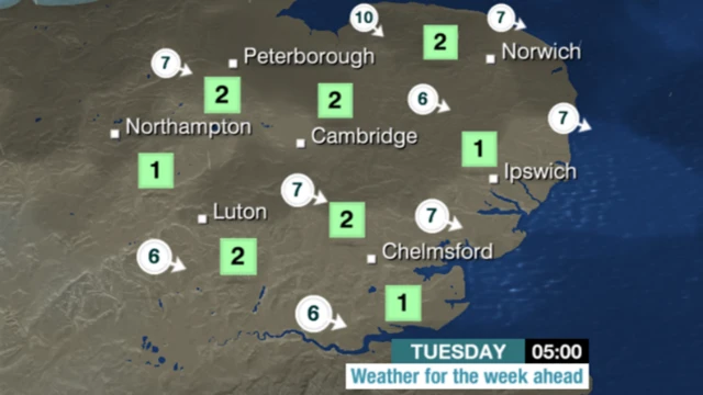 Overnight weather map