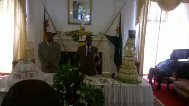 Mugabe and cake