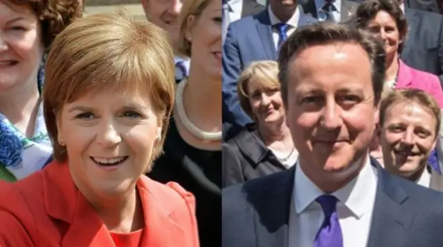 Nicola Sturgeon and David Cameron